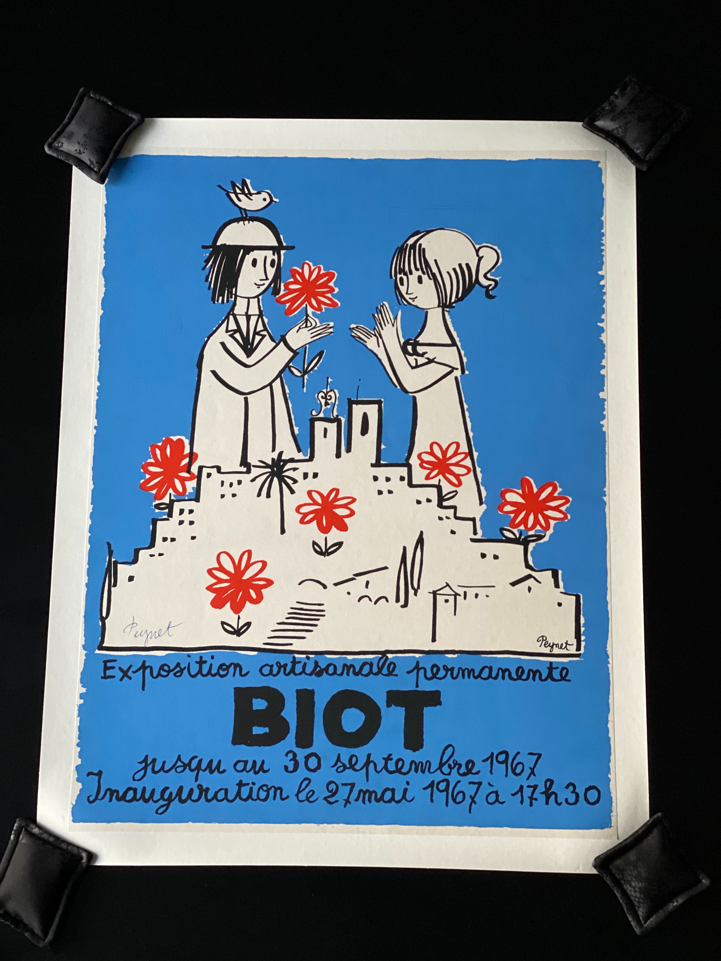 Original "Biot" poster Signed by Raymond Peynet